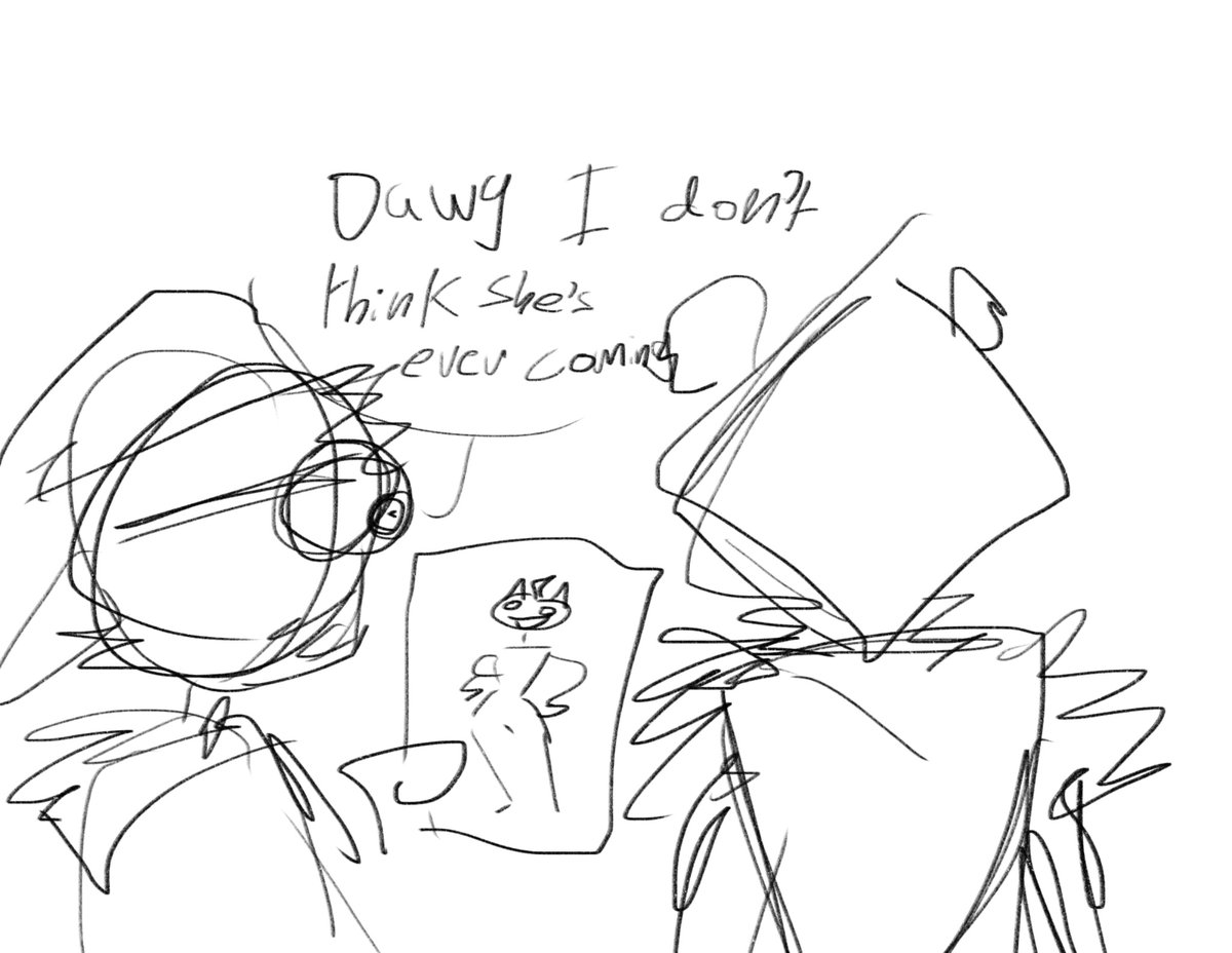 TheShlumpy's tweet photo. Next drawing idea for new main account 
I sketched it out in a panic at 3 am so I wouldn’t forget https://t.co/aE6Az3HXgb