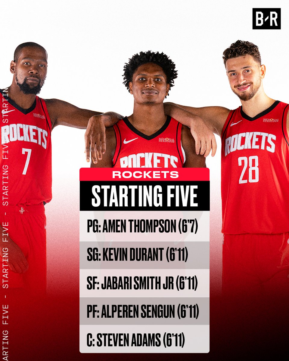 Rockets are starting KD at shooting guard 😳 
