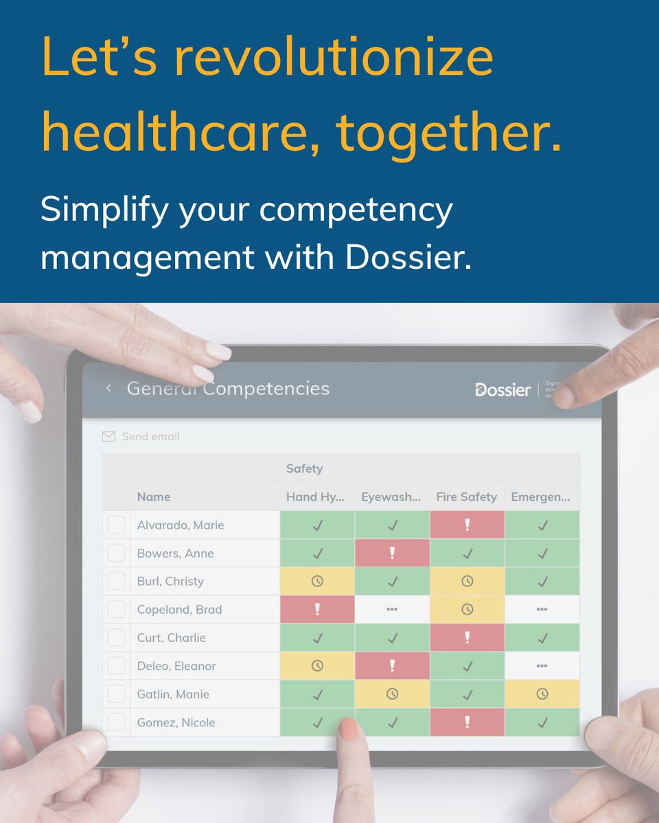 DossierSolution's tweet image. Let’s revolutionize healthcare, together. 

Book a 15-minute and discover the Dossier difference: hubs.ly/Q03KQhDf0

#Healthcare #CompetencyManagement #Efficiency #HealthcareInnovation #Dossier