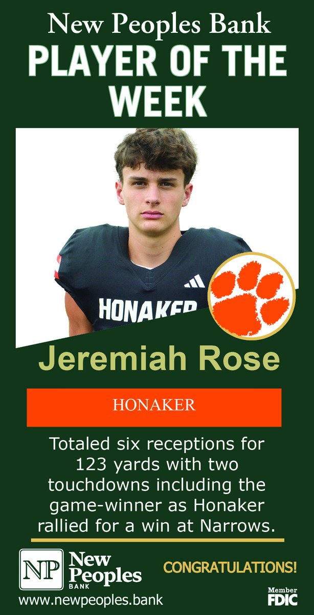 The Lebanon News/New Peoples Bank Player of the Week