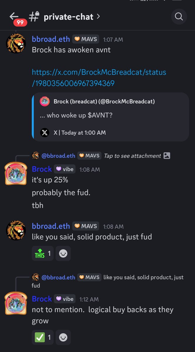 DrBrainzz's tweet photo. The Rule Is 
" Believe Everything $BNKR &amp; @0xDeployer " 💯

They Introduced Us To @avantisfi
&amp; Distributed A Good Amount Of $AVNT To Us BNKR CLUB

Researched &amp; Always Believed In $AVNT So Staked All The Tokens, Didn't Even Look At The Chart Until Today
@BrockMcBreadcat @bbroad25 https://t.co/WVr5D0drOV