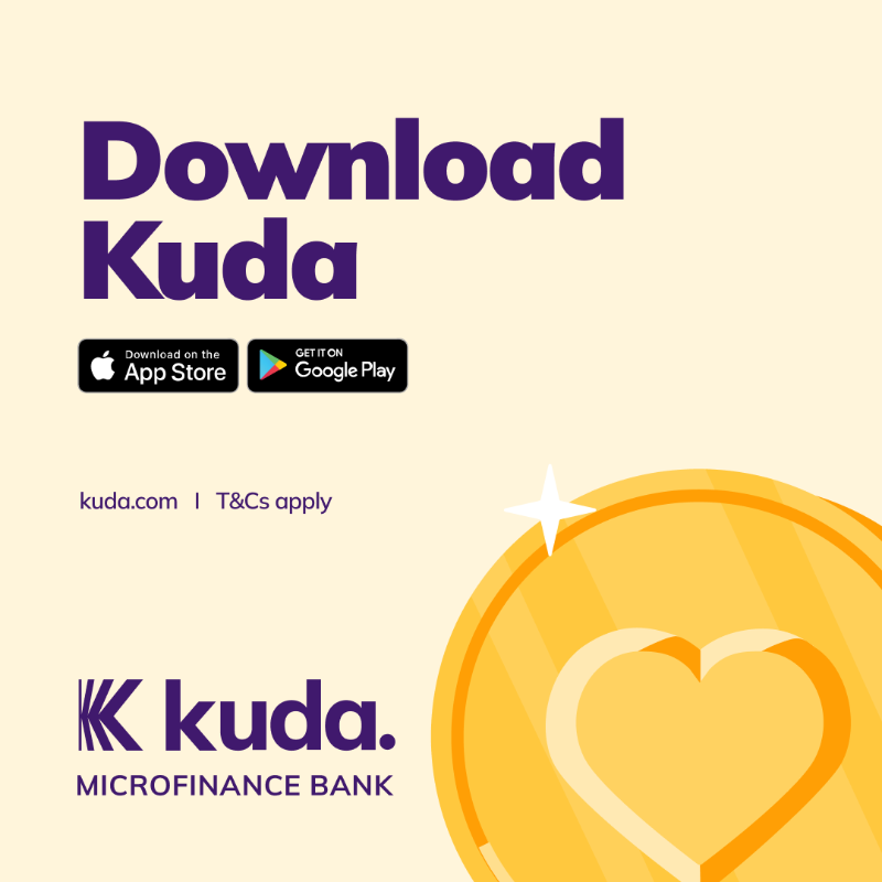 joinkuda's tweet photo. Kuda gives you more!

Open a Kuda account and earn 50 Kuda Coins to unlock exclusive rewards like cashback and discounts, and get early access to features.