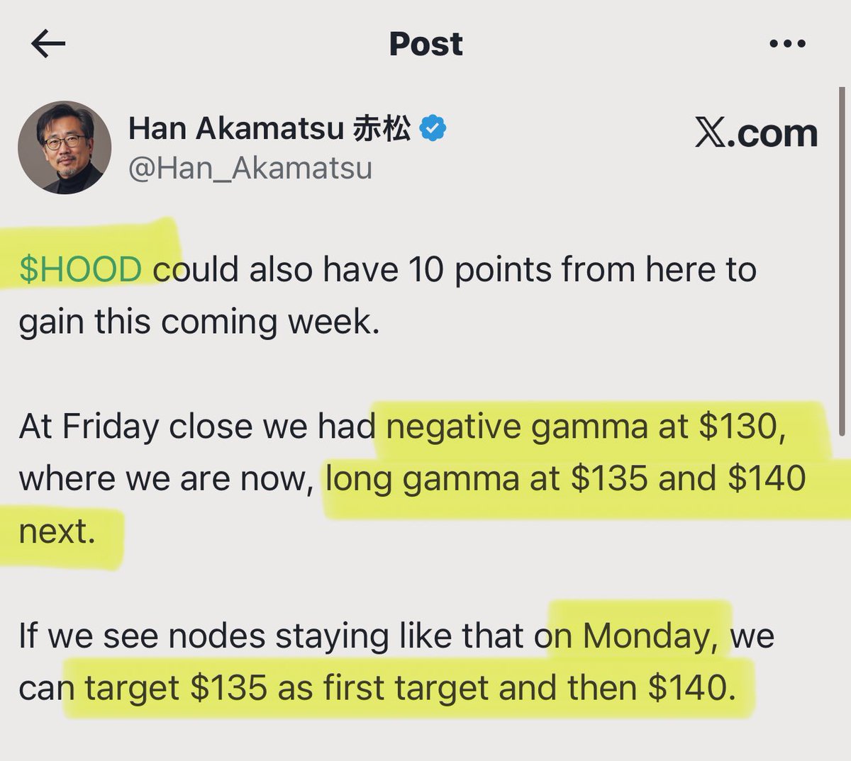 Han_Akamatsu's tweet image. Just Heatseeker things.
Predicting the exact moves of a stock a day before. $HOOD