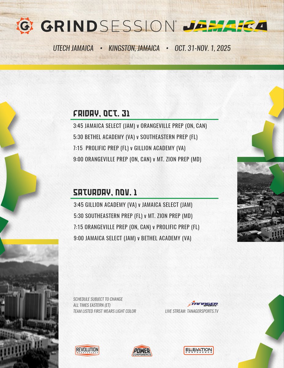 🚨 Updated Schedule🚨Bethel Academy (VA) is officially headed to The Grind Session: Jamaica Edition 🇯🇲
📍 UTech Kingston, Jamaica
🗓️ October 31 – November 1, 2025
Two days. Global talent. One purpose. #Bethe1 #GrindSession