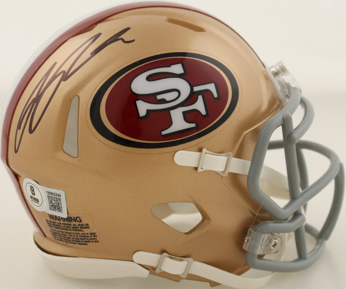 FantasyPros's tweet image. We've got a signed Ricky Pearsall mini helmet, and we're looking to give it away for FREE!
To enter to win, just retweet this tweet and drop in one BOLD fantasy prediction for Week 8 in the replies ๐