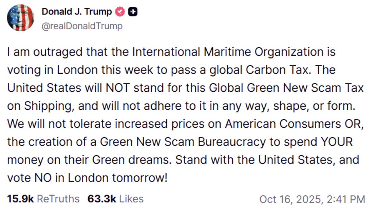 StephenMoore's tweet image. Two weeks ago, no one was watching.
The UN was ready to impose a $150 BILLION carbon tax on U.S. exports.
We sounded the alarm. The media caught fire. Trump took action.
Now the tax is DEAD.