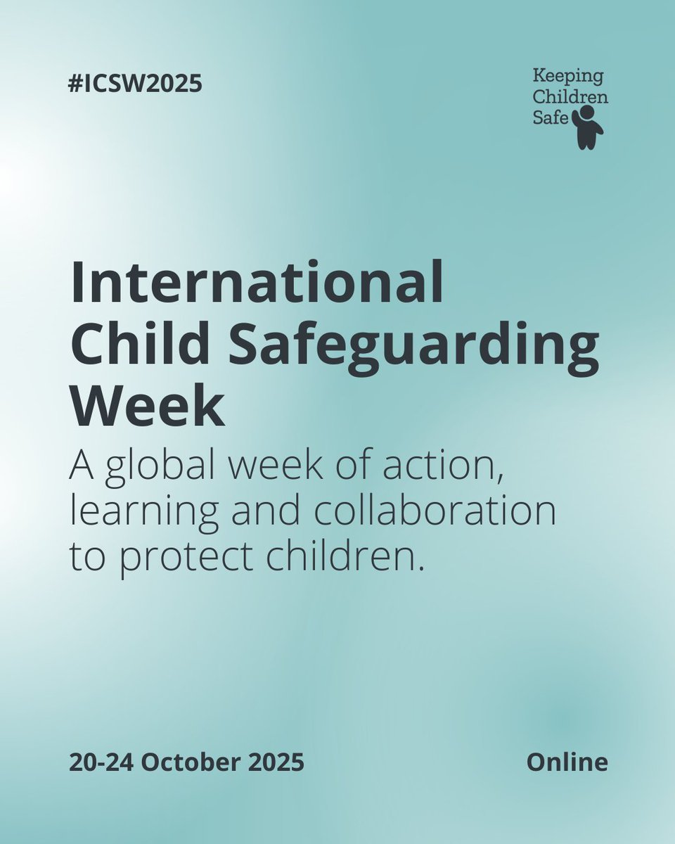 From today until Friday: open-access resources, experiences and practices in child safeguarding from all over the world.

Visit the site to explore all the materials and join live events: bit.ly/ICSW-2025