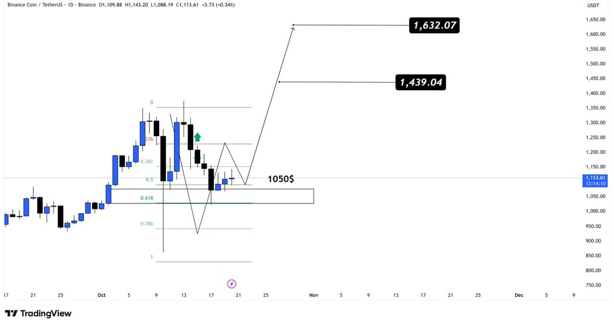$BNB  Next Target 1160$

#BNB ZON LONG : 

1) 969$
2) 920$

Target : 

1) 1000$
2) 1090$
3) 1160$

ST : 500$