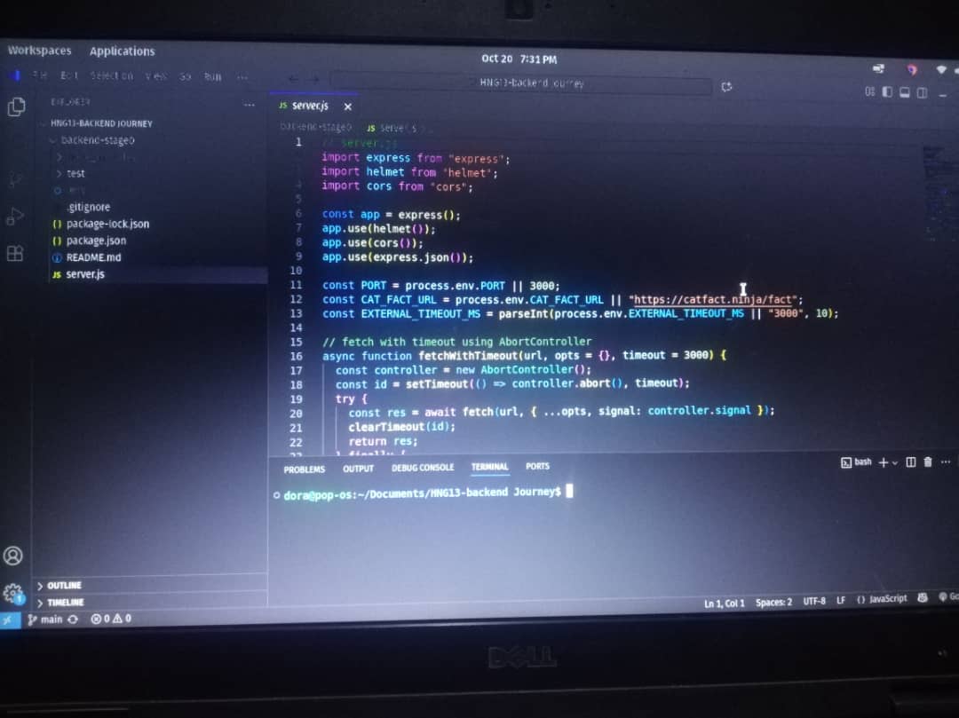dorathy_pmk's tweet image. Excited to be part of the HNG13 Internship, where I'll be working on backend development. Looking forward to learning a lot and finishing strong.
#HNG13 #backenddevloper #tech #LearnInPublic #HappyNewWeek