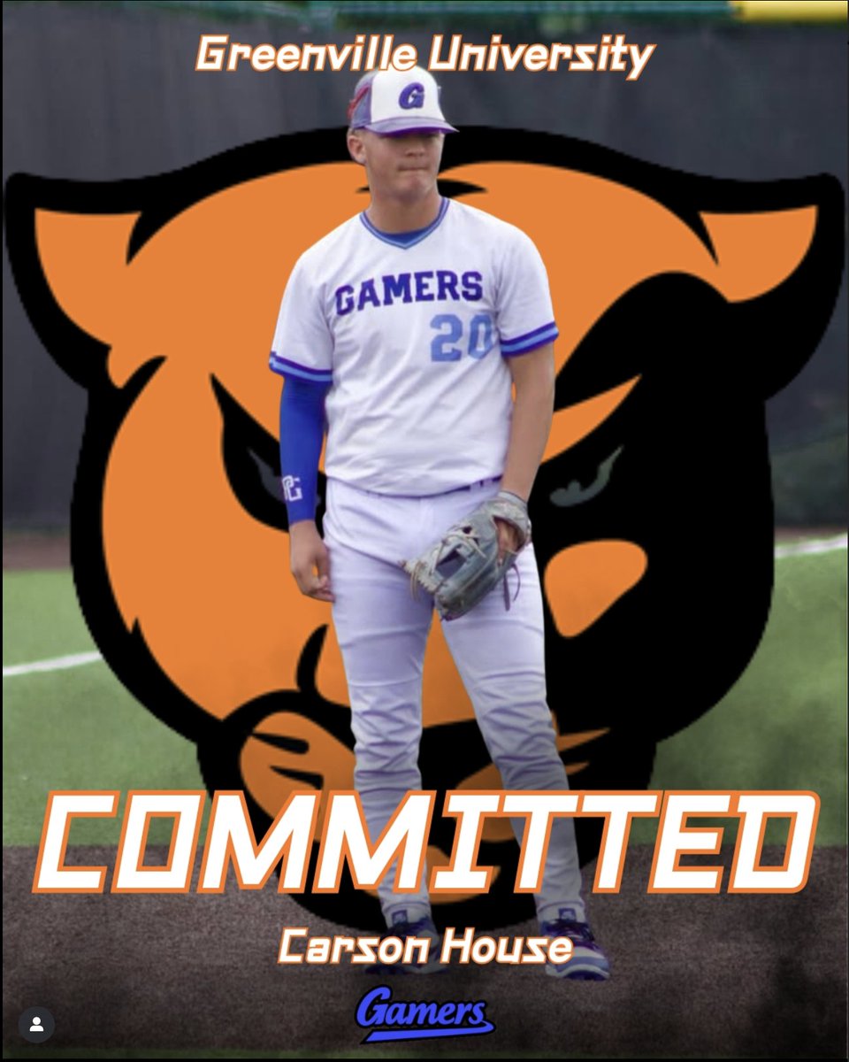 Congrats to 2026 Gamer Carson House on his commitment to Greenville! Hard worker who has always continued to get better!