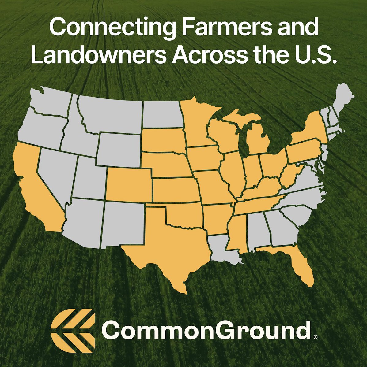 We’ve helped landowners and farmers across the U.S. lease farmland with confidence. Whether you’re looking to rent out acres or find your next lease, CommonGround connects you with qualified partners in your area.