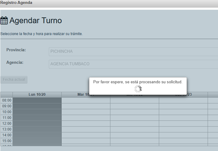 Para renovar la cédula, el <a href="/RegistroCivilec/">Registro Civil Ecuador 🇪🇨</a> le indica que tome el turno por su web los días Lunes, donde es imposible entrar, y así todas las semanas. Se paga por un servicio que no funciona. Autoridades qué pasa. Auxilio!!!