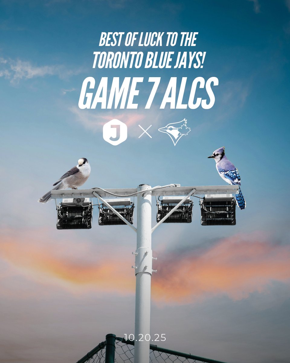 Did you know? 🤔 The GrayJay is the official bird of Canada 🇨🇦. Today, we’re willing to let that slide in honour of the <a href="/BlueJays/">Toronto Blue Jays</a> – Canada’s team. 💙
From one sports organization to another, we’ll be cheering you on in your pursuit of the ALCS. Go Jays! 🔵⚾️