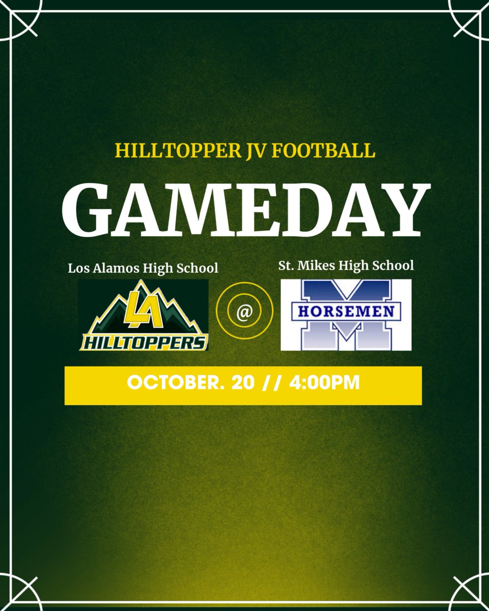 Good luck to our JV Football team as they are competing away today at St. Mikes!