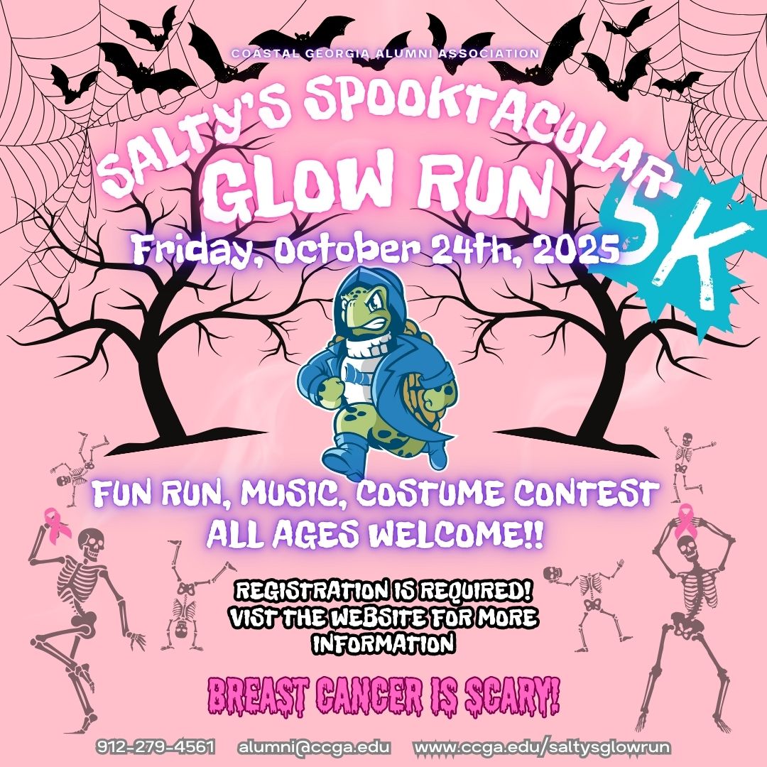 ✨ Only 4 days left until Salty’s Spooktacular Glow Run! Who’s ready to light up the night? 🎃

RSVP: ow.ly/oA9W50WTp09
Register here: ow.ly/ieyp50WTp08

#GlowRun2025 #CoastalGeorgia #SaltysGlowRun
