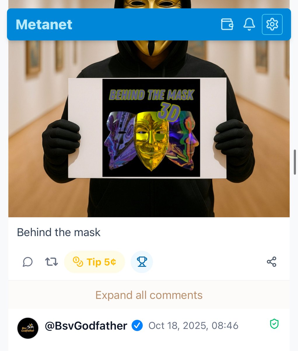 Our UI at Metanet shifts focus for $BSV, as true digital cash it is. You see, receive and send your familiar fiat value in $BSV. 🌟

Withdraw and use an exchange to get local currency or keep the sats. Up to you. #Tips are now at 5 cents. 💕

Join us at metanet.page 😍