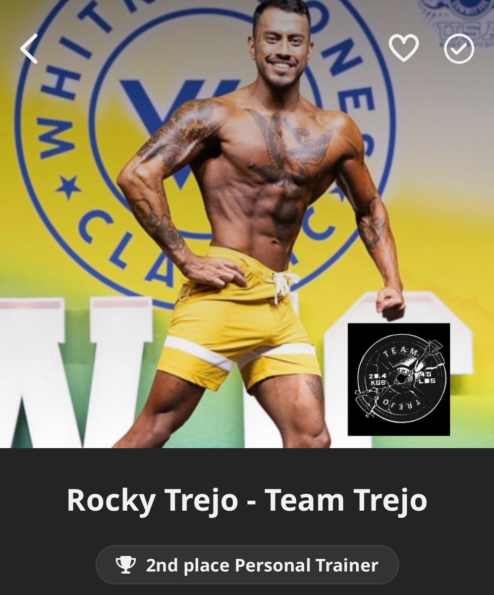 xrockytrejo's tweet photo. got 2nd place in el paso’s best personal trainer (best male trainer in the city). could not have been more stoked and thankful. #teamtrejo https://t.co/ZJ2dT2sOqU