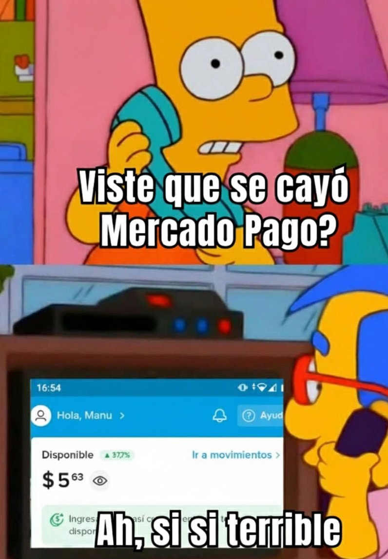 ManuDestruccion's tweet photo. Tremendo como me cayó la caída de Mercado Pago https://t.co/D2zrFE7hkO
