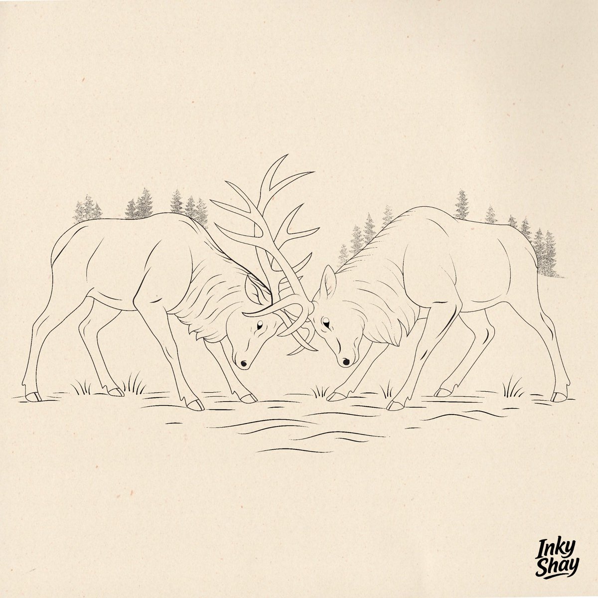 Inky_Shay's tweet photo. Day 20 - Rivals 

@inktober

 #inktober #Arctic #inktober2025 #InkyShay https://t.co/i7eyqRAAhp
