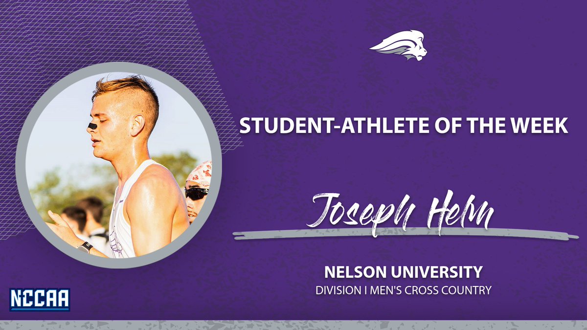 👟Student-Athlete of the Week 👟
Division I Men's #NCCAACrossCountry
𝐉𝐨𝐬𝐞𝐩𝐡 𝐇𝐞𝐥𝐦, Nelson University
the-n.cc/4hoRC9E | #PlayForHim