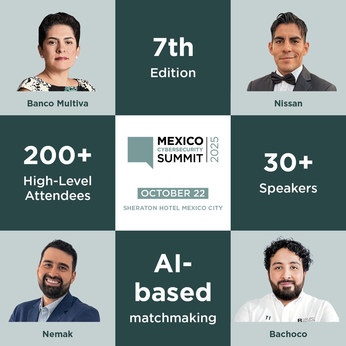 b2v_mx's tweet photo. The 7th edition of #MexicoCybersecuritySummit 2025 is the premier gathering for cybersecurity professionals, government officials, and industry leaders committed to protecting digital assets and critical infrastructure.

Register now: https://t.co/6mg6ZgvJ64 https://t.co/eCulNYBRul
