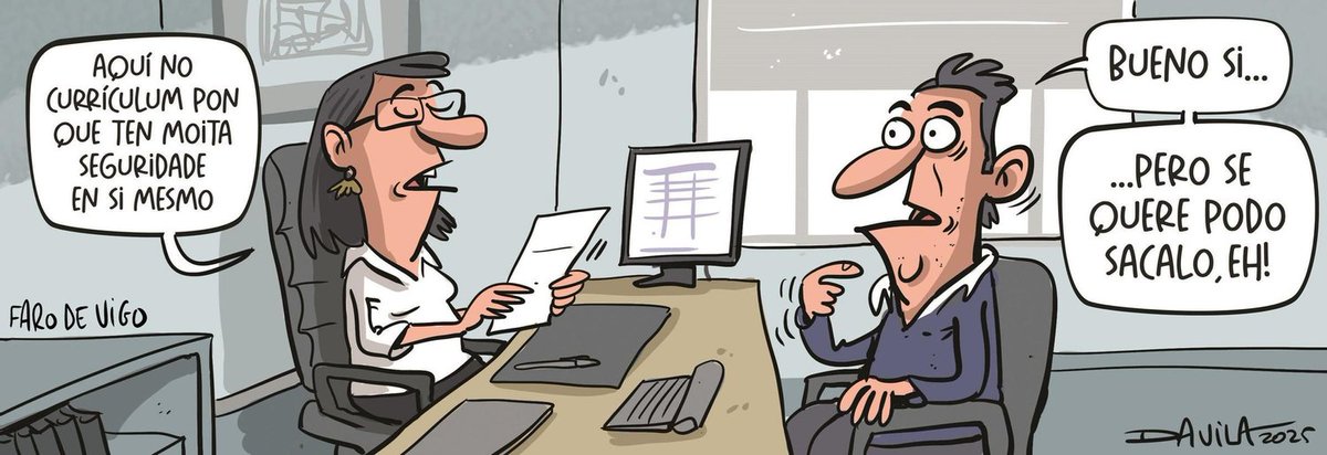 FansLuisDavila's tweet image. Entrevista de traballo
#Traballo #Curriculum
#HumorGalego #Davila
👇𝙎𝙚́𝙜𝙪𝙚𝙣𝙤𝙨 𝙩𝙖𝙢𝙚́𝙣 𝙚𝙣 𝗜𝗡𝗦𝗧𝗔𝗚𝗥𝗔𝗠👇
instagram.com/fans_de_luis_d…
farodevigo.es/opinion/humor