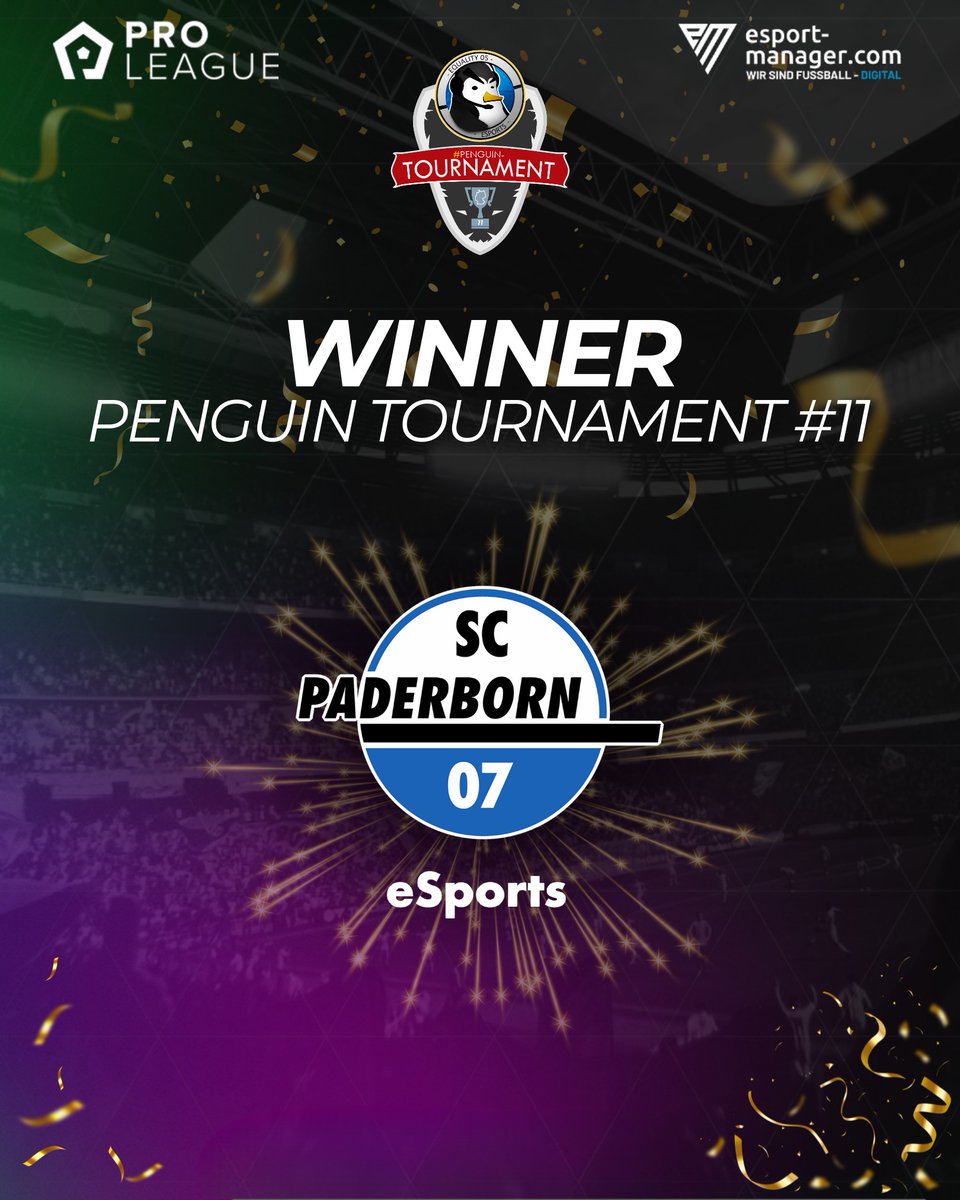 Wir haben einen Champion!

Das #PenguinTournament ist entschieden – und wir gratulieren SC Paderborn 07 eSports zum Turniersieg 2025! 🏆

#EAFC26 #FC26 #EAFCClubs