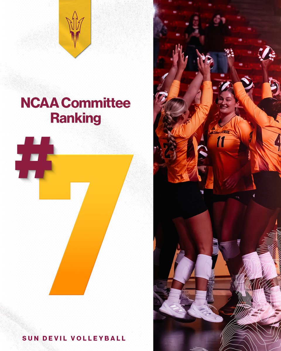 SunDevilVB's tweet image. Feelin' jolly on a Monday 💃🏼🤯

No. 6 in the rankings is officially the highest under @jjvanniel ‼️

#ForksUp