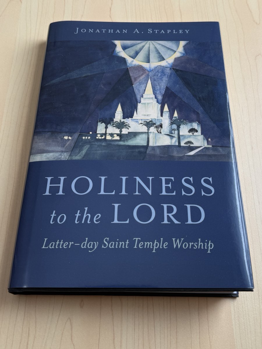 UPS just delivered Jonathan Stapley's Holiness to the Lord: Latter-day Saint Temple Worship, hot off the press from <a href="/OUPAcademic/">Oxford Academic</a>. A welcome addition to OUP's extensive list in Mormon studies.