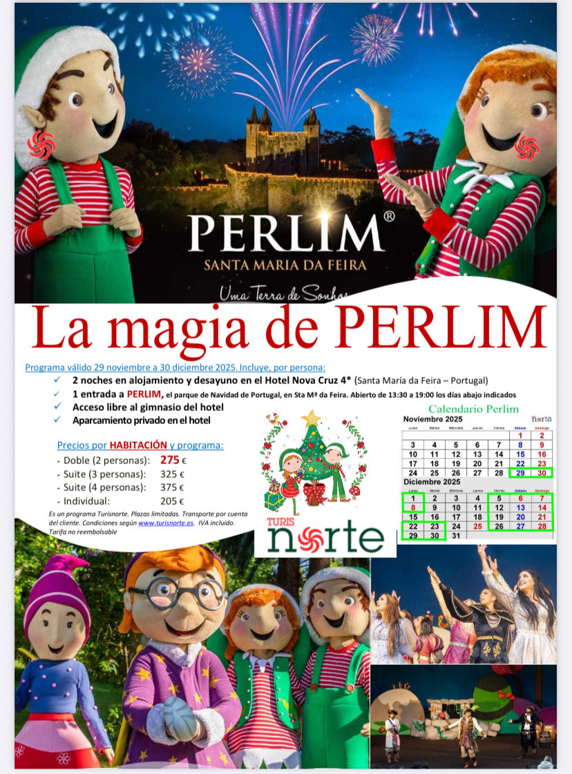 viajespina's tweet photo. ✨ ¡Vive la magia de la Navidad en Perlim! 🎅
El parque navideño más encantador de Portugal abre sus puertas en Santa Maria da Feira 🌟
👉 Más info y reservas en nuestra agencia 
Viajes Piña
C/ Ervedelo, 69A
32002 Ourense
📞988242819  - 988253359

#PlanesPiña #Perlim https://t.co/YIrneP4jOR