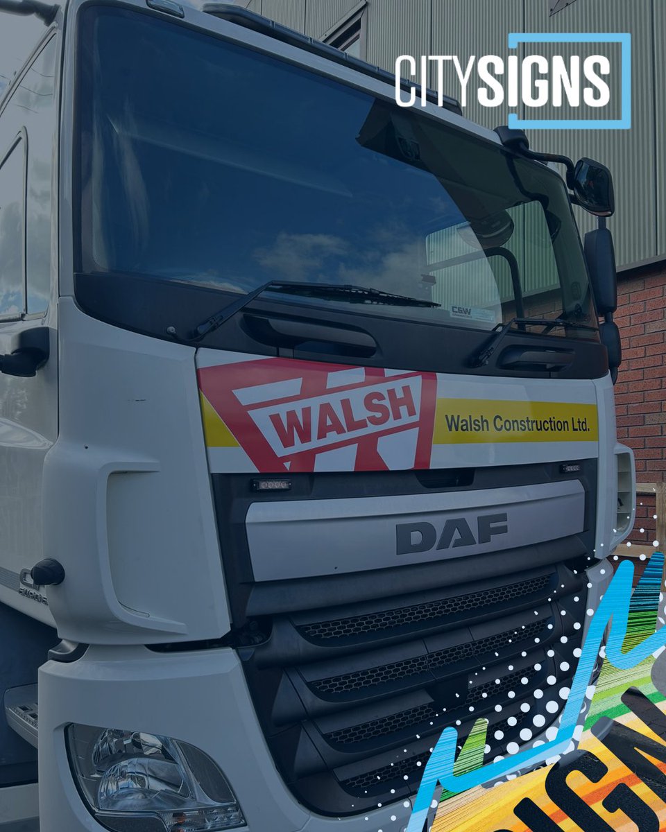 Here’s a recent project for Walsh’s new lorry cab, brought to life with vinyl-cut graphics and digital print.

Strong vehicle livery isn’t just about looks, it’s a powerful marketing tool, turning every journey into an advert and building brand recognition.

#WorcestershireHour