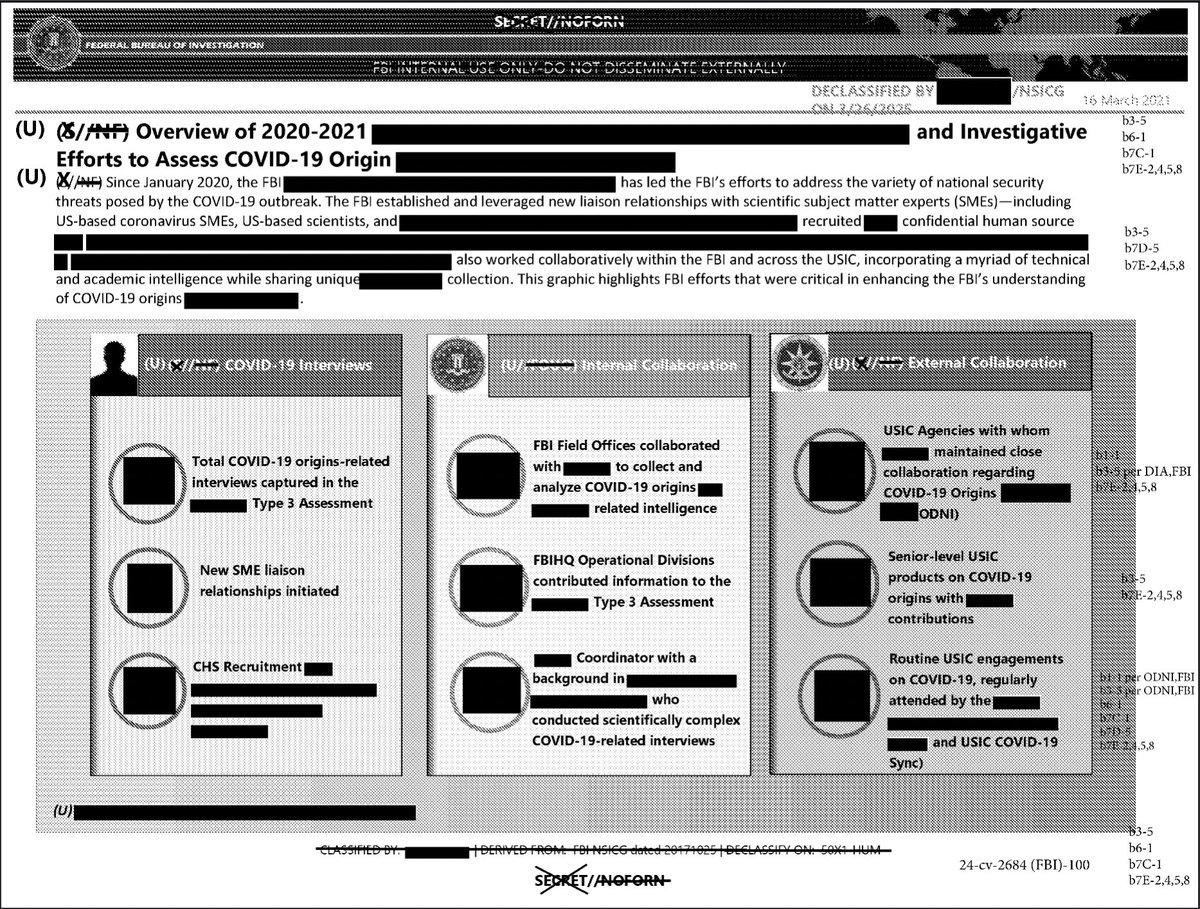 JamesCTobias's tweet image. New FOIA release from FBI re: Covid origins. See links below.