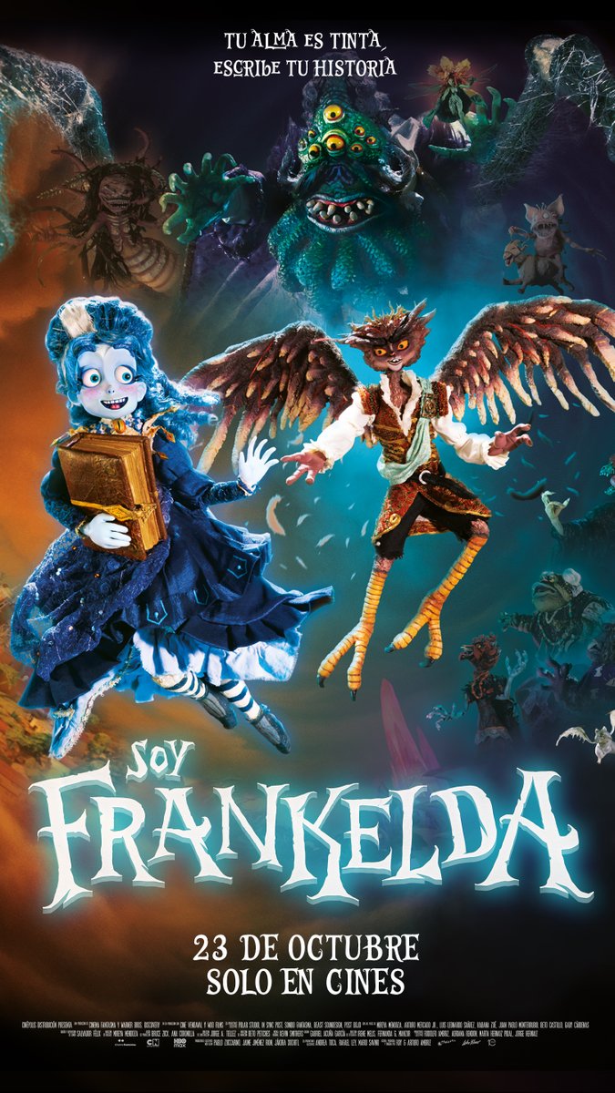 #PróximoEstreno 🎬

Un homenaje a la imaginación mexicana. SOY FRANKELDA (Arturo y Roy Ambriz, 2025), primera película nacional en stop-motion, se prepara para llegar a las salas de las tres sedes de Cineteca Nacional, tras conquistar, con el arduo trabajo de más de un centenar
