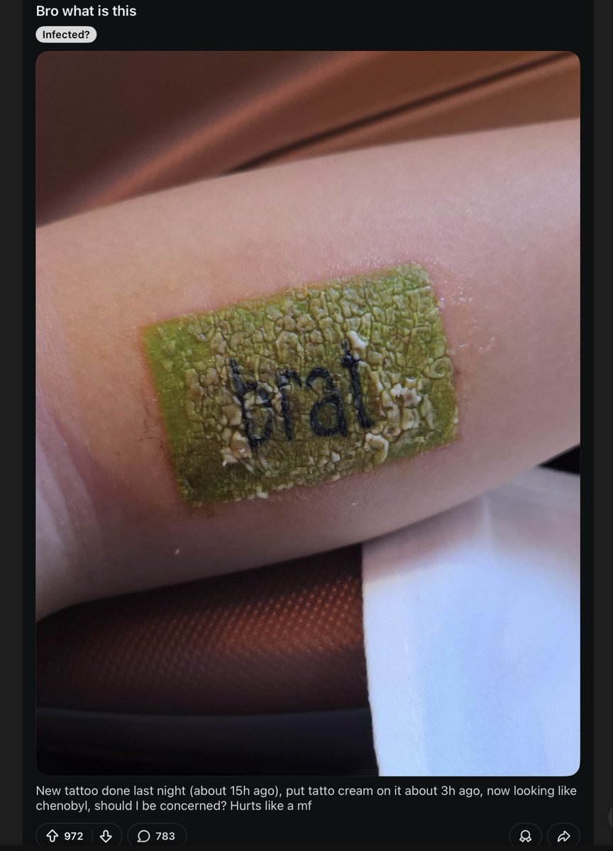Tattoo so bad your body starts rejecting it