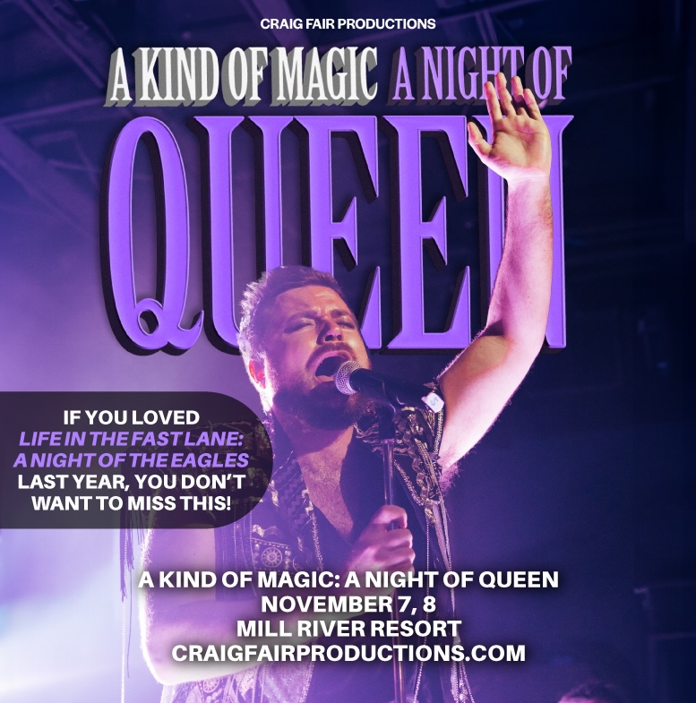 Get ready to rock. 
A Kind of Magic: A Night of Queen is rolling into Mill River for two nights only: Nov 7 &amp; 8
Doors open at 7, show starts at 8
Make a night of it: bit.ly/4n8vXDG