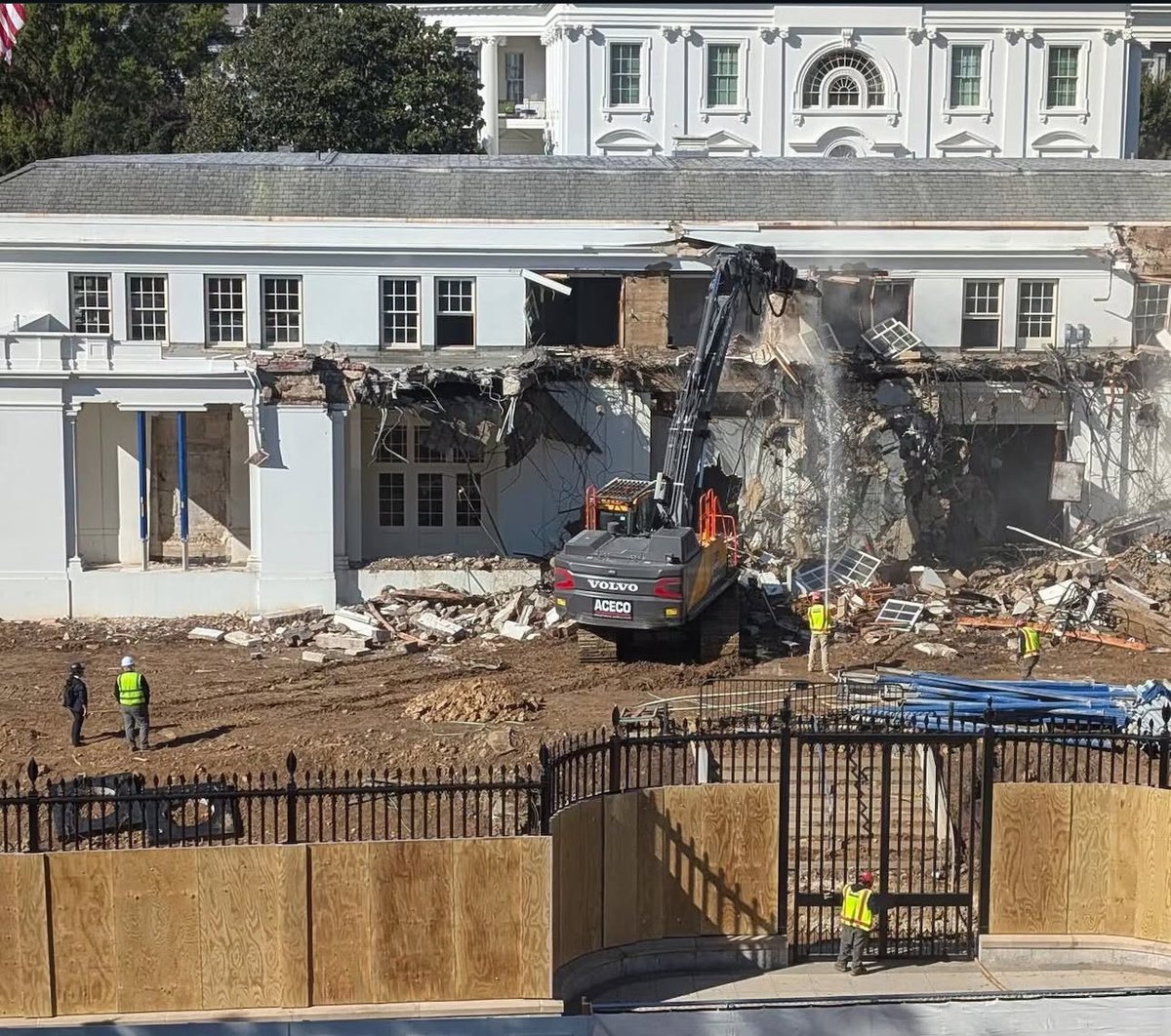 Donald Trump is tearing the White House down. 👀

Literally and figuratively. 😞

The American people are just gonna sit back and watch this felon and fraud tear down our White House for a vanity project too, which is even more infuriating.