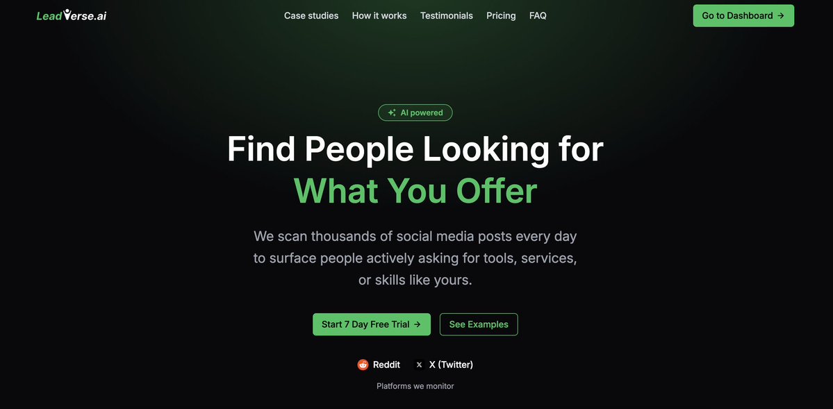 jakubmuzzik's tweet image. leadverse.ai - find people looking for what you offer