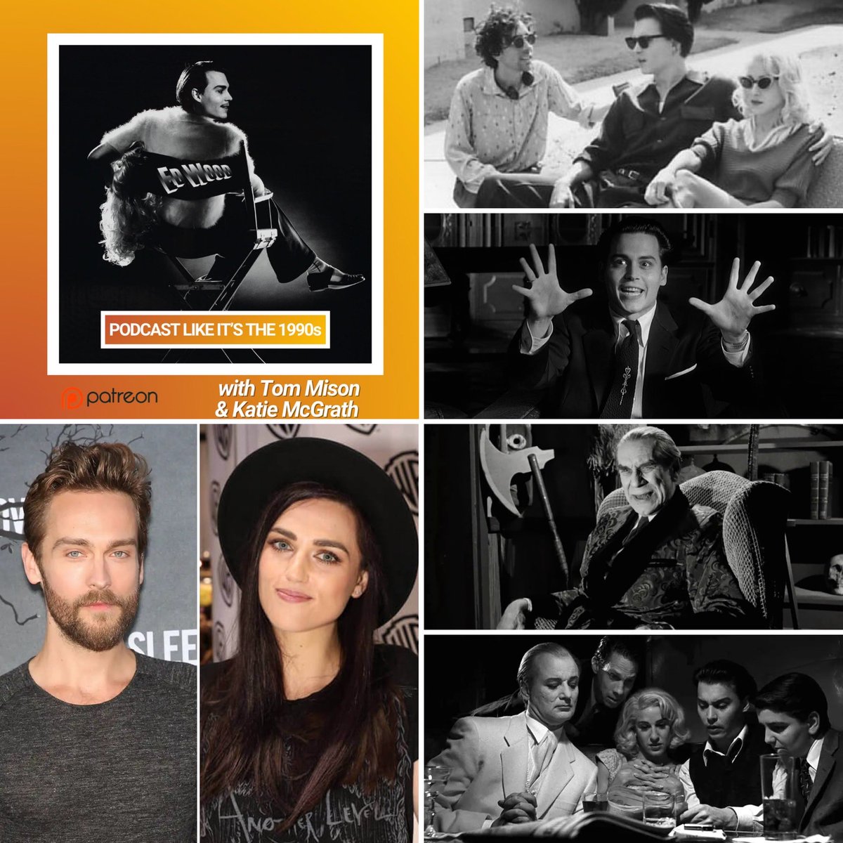 This week on @podcastlikeits The 1990s Patreon I continued our Tim Burton 90s Halloween miniseries with Tom Mison &amp; Katie McGrath by talking Ed Wood! We discuss is this is Burton’s best film, the Tim/Danny drama and Martin Landau’s incredible Oscar winning performance.