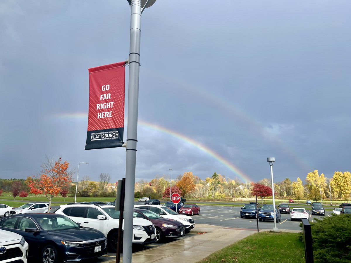 What a beautiful way to kick-off #TransferStudentWeek with a double rainbow at our Queensbury Campus.