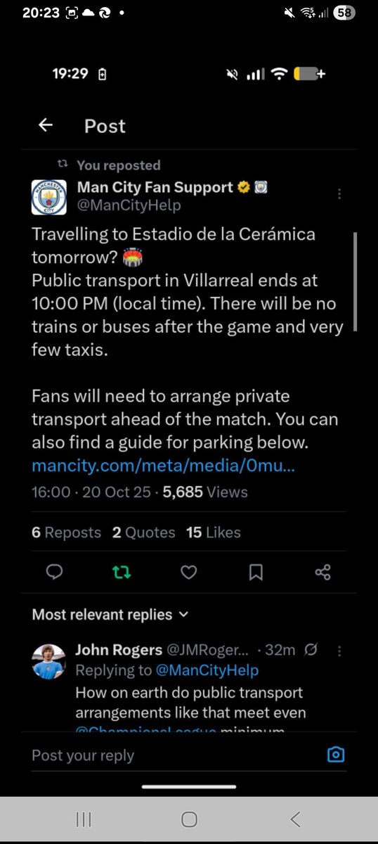 For alls those travelling over to Villarreal
