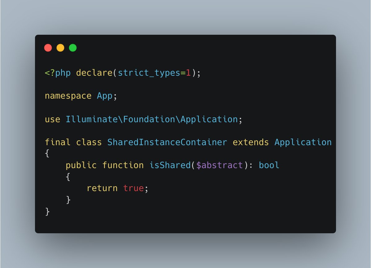 deleugyn's tweet image. if you work in a codebase that will be worked by other Laravel developers, there's a high chance of WTF moments trying to debug and understand this. But since I'm not your mom: