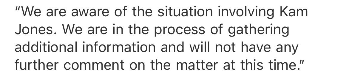#Pacers rookie Kam Jones was arrested today and taken to Marion County Jail. The 23-year-old has been charged with a Class A misdemeanor for reckless driving and a Level 6 felony for resisting law enforcement.

The Pacers gave this statement:

“We are aware of the situation …” 