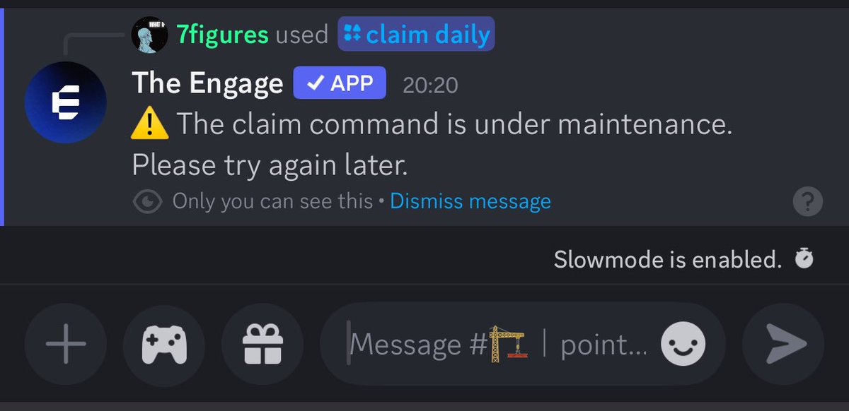 Griez_py's tweet image. Why’s the points claim command under maintenance for two days now? @brevis_zk