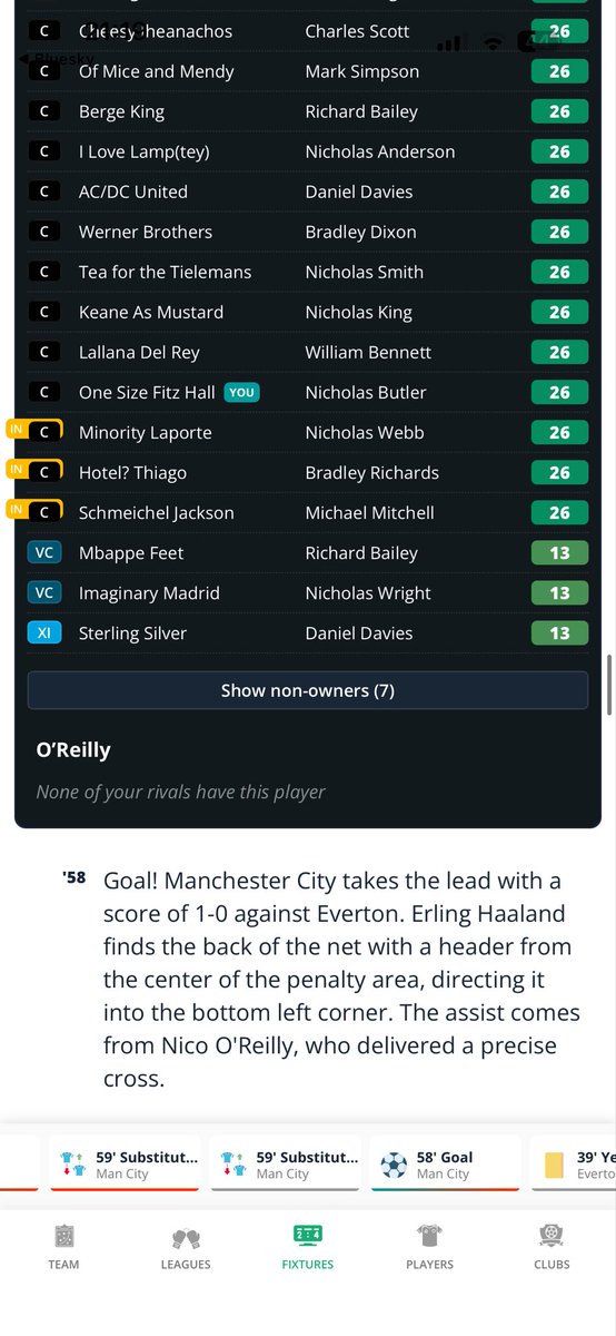 FPLWizardCom's tweet image. The upcoming release will be sweet af!

I’m bringing support for all leagues, not only for those who have under 100 members.

Plus, you’ll be able to see who *doesn’t* have specific player.

And cool “left to play” bar above each of the rival lineups.