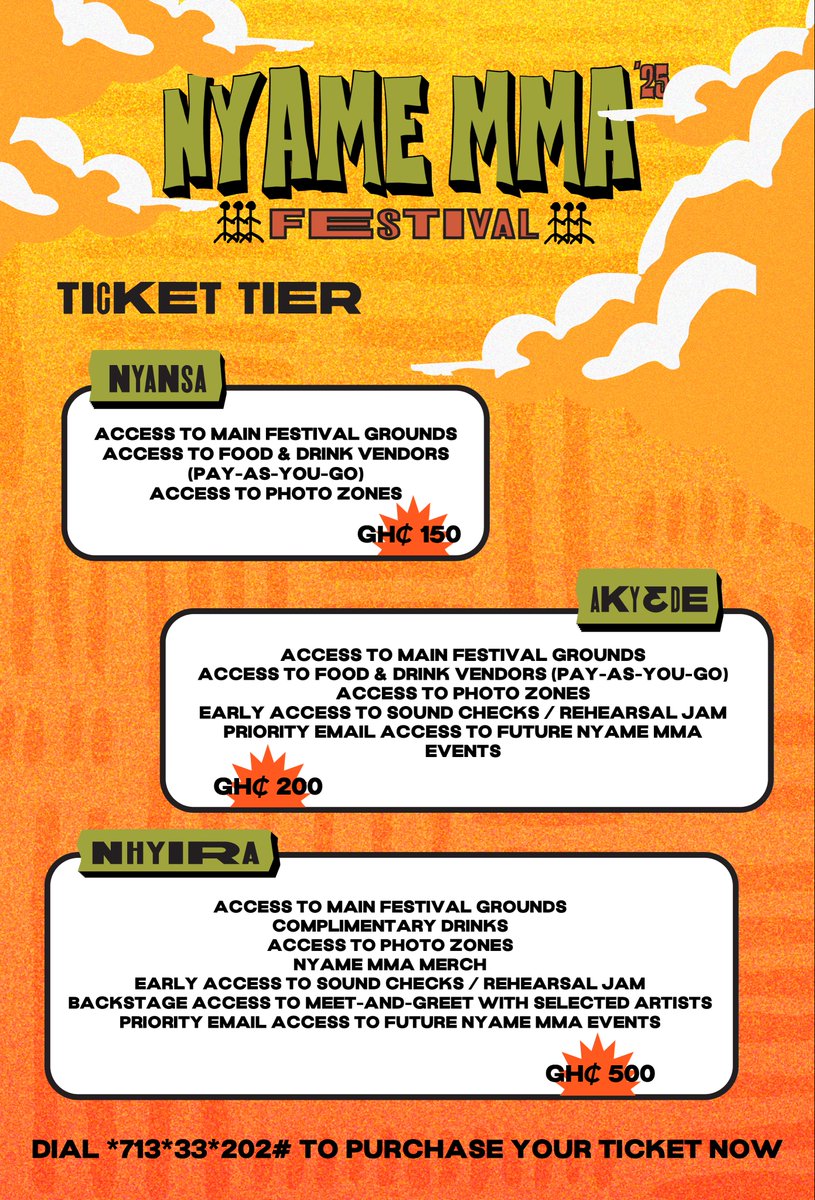 Nyame Mma Fest ‘25 
Early bird tickets out now ✨🎟️

egotickets.com/events/nyame-m…