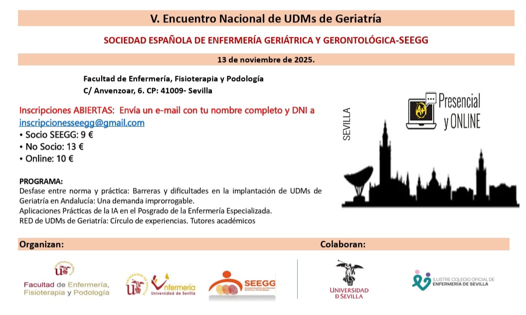 Evento para anotar en la agendaaaaaa: V Encuentro de UDMs y el XXXII Taller docente en Sevilla organizado por la seegg