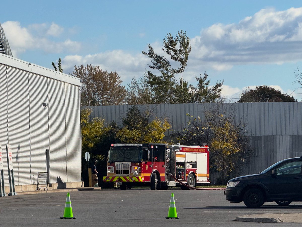 A large metal fire broke out near the Superstore (likely Peterborough Iron &amp; Metal) resulting in smoke and poor air quality before 2:30 p.m. on Oct. 20, 2025.

Peterborough Fire Services has extinguished the fire. The cause of the fire is currently unknown.