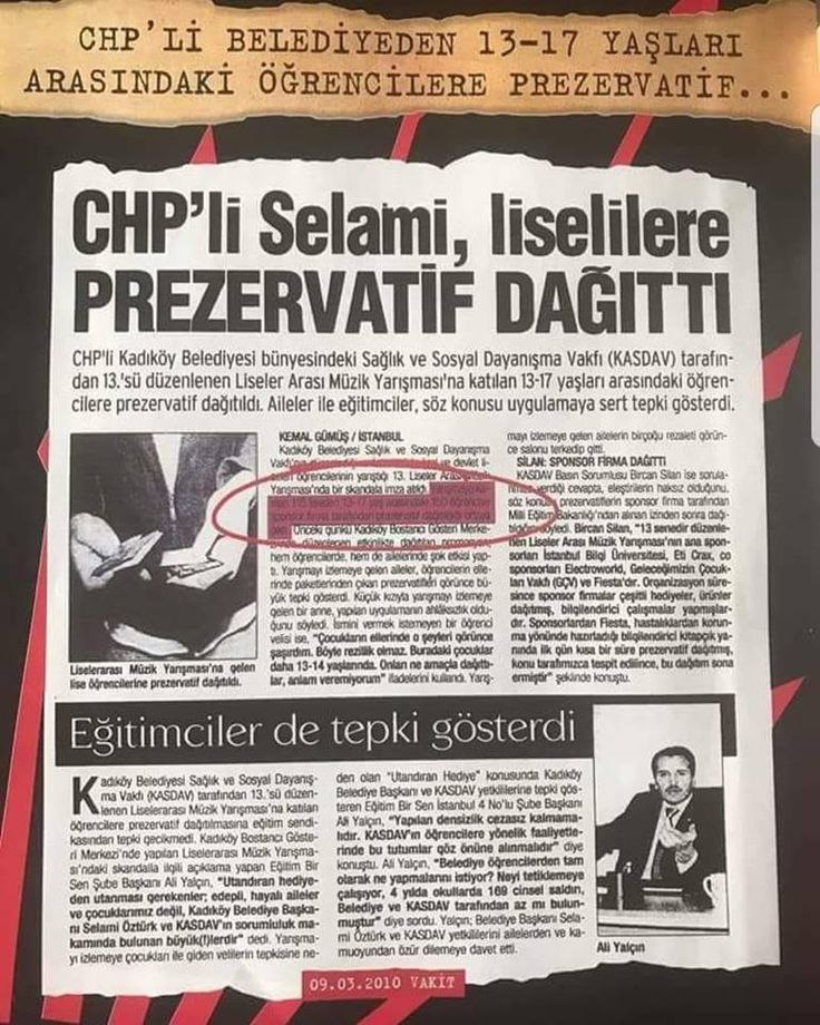 h3_turan's tweet image. CHP'li Belediye'den 13-17 yaşları arasındaki öğrencilere prezervatif dağıtıldı:

Vakit Gazetesi, 09.05.2010 tarihli nüshası.

#CHP bu #MİLLETİN kültürüne , Ahlakına , #İNANCINA çekilmiş en büyük operasyondur....
