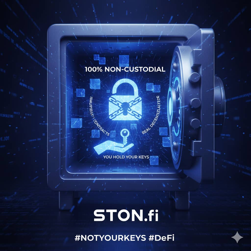 KhadijaI1288's tweet image. 🔐 100% non-custodial. Immutable smart contracts. Real decentralization. STON.fi doesn’t hold your keys, you do.
#NotYourKeys #DeFi