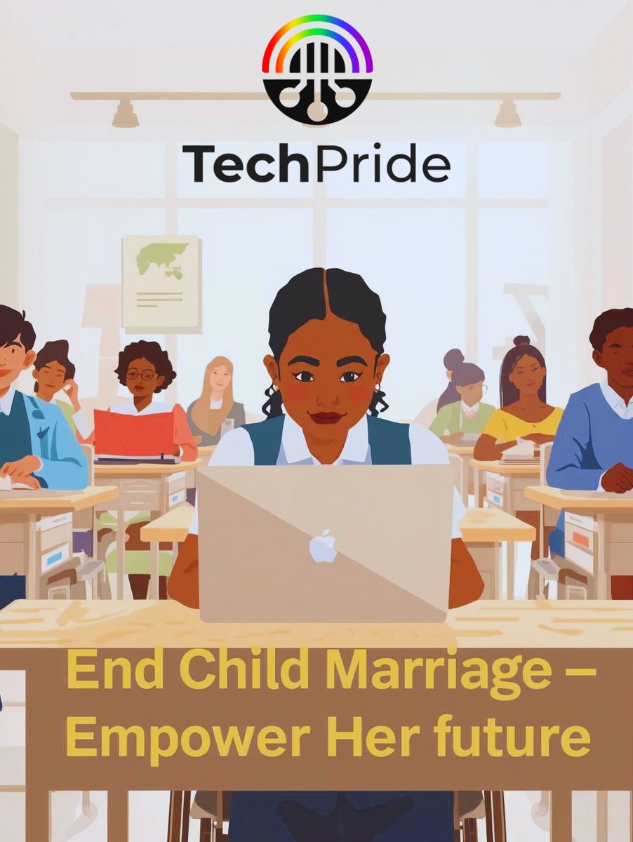 TechprideA's tweet image. Every girl deserves a childhood — not a marriage.
Let’s end child marriage by empowering girls with education, tech skills, and opportunities to thrive.
Her future is hers to choose. 💻✨
#EndChildMarriage #EmpowerHerFuture #TechPrideEmpowerment #GirlsNotBrides
